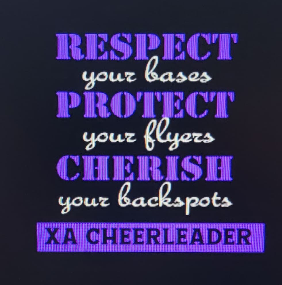 Respect Your Bases XPLOSION CHEER GEAR - BLACK (TEE, LONG SLEEVE, SWEATSHIRTS)