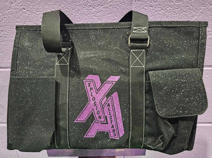Xplosion Glitter Zippered Fan Tote ****Add one name in check out under "Order Special Instructions"