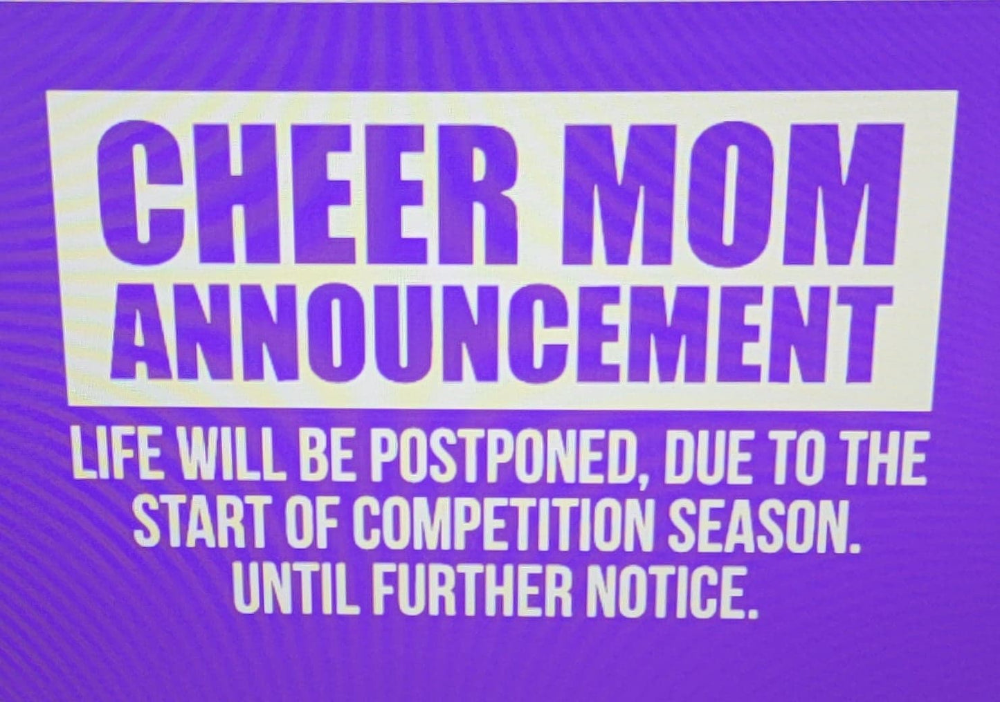 Cheer Mom Announcement XPLOSION FAN GEAR - Purple (TEE, LONG SLEEVE, SWEATSHIRTS)