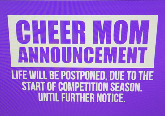 Cheer Mom Announcement XPLOSION FAN GEAR - Purple (TEE, LONG SLEEVE, SWEATSHIRTS)