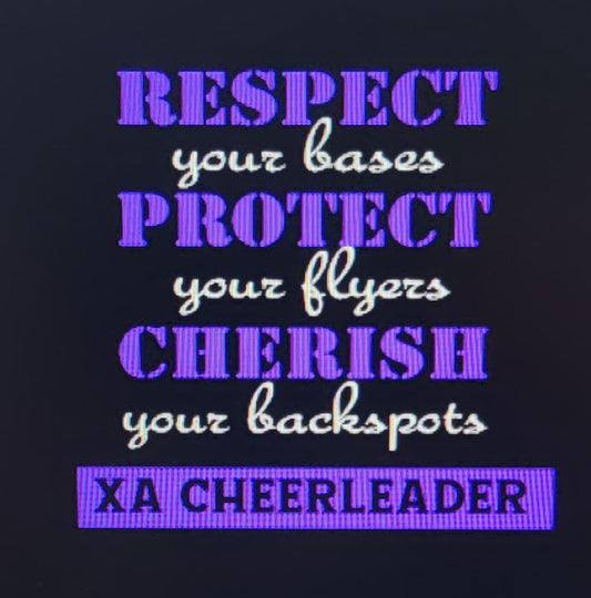 Respect Your Bases XPLOSION CHEER GEAR - BLACK (TEE, LONG SLEEVE, SWEATSHIRTS)